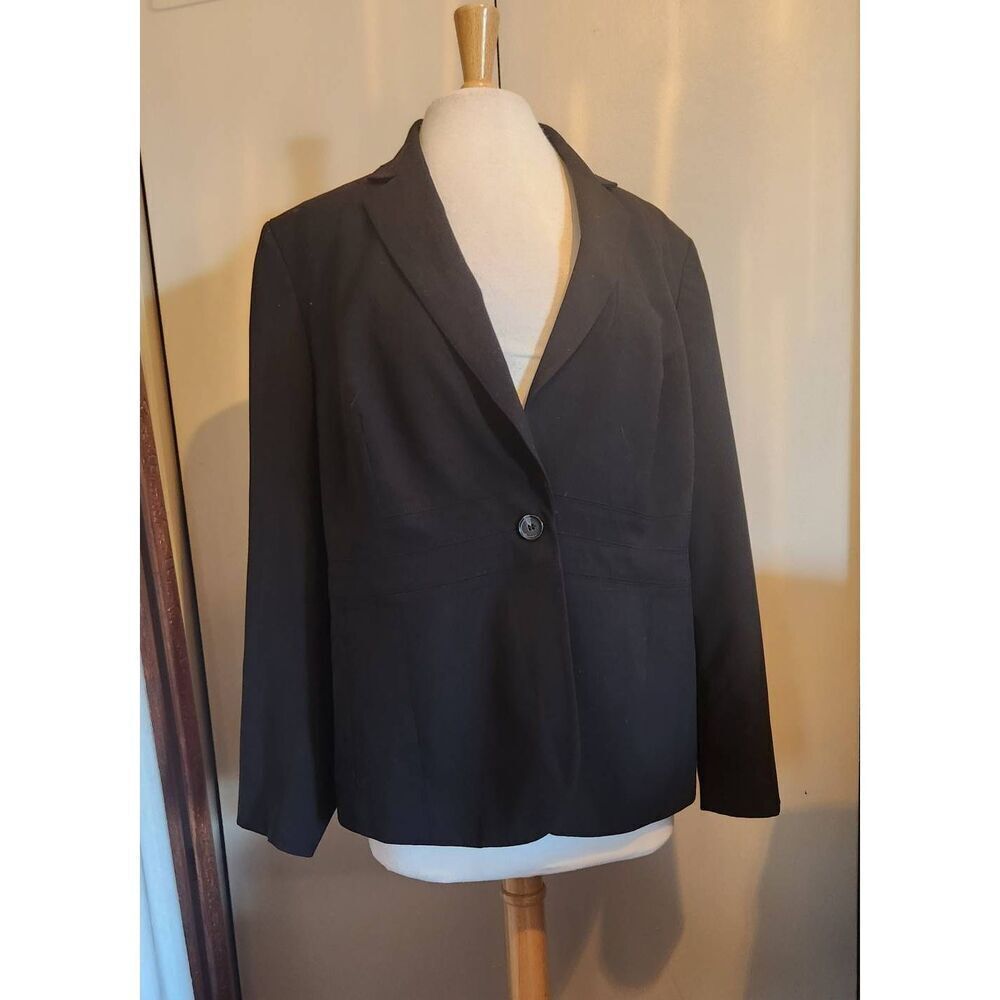 J14 Jones New York Collection, women's plus sz stretch 1 button blazer